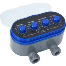 VidaXL Watering vidaXL Double Outlet Water Timer with Ball Valves Irrigation Automatic