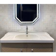 Apollo Tile 5 pack 10.9-in 10.9-in Crema Marfil Polished Etched Marble Mosaic Tile