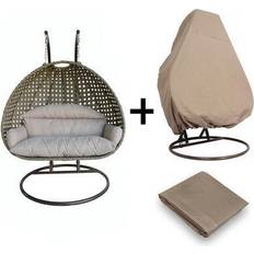 Double hanging egg chair Leisuremod 2 Double Egg Swing