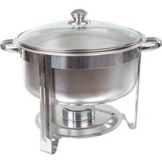 Baby Dinnerware Round 7.5 qt. Chafing Dish Buffet Set Includes Water Pan, Food Pan, Fuel Holder and Stand Food Warmers