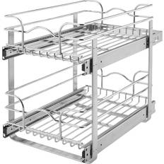 Wall Mount Enclosures Rev-A-Shelf 5WB2-1218CR-1 12 x 18 2-Tier Cabinet Pull Out Basket Chrome