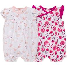 S Playsuits Children's Clothing Burt's Bees Baby Girl Bubble Rompers 100% Organic Cotton 2-Pack