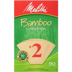 Melitta Coffee Maker Accessories Melitta #2 Cone Bamboo Filters, Count