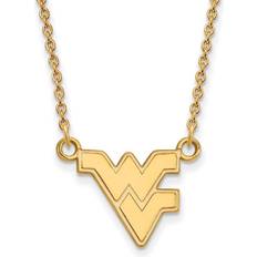 LogoArt Women's West Virginia Mountaineers Gold Plated Pendant Necklace