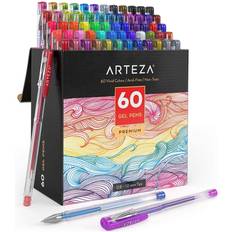 Arteza Gel Pens, Super Glitter, Assorted Colors - Doodle, Draw, Journal -  18 Pack