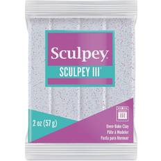 Sculpey III White Glitter, 2 oz