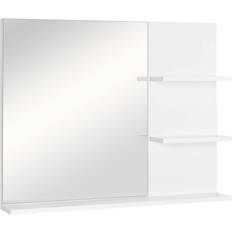 Weiß Wandspiegel kleankin Spiegelregal, Badezimmer Wandspiegel