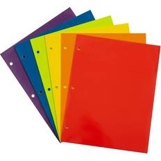 Jam Paper Primary Glossy Laminated Two Pocket