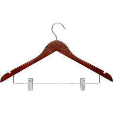 Hooks & Hangers HONEY-CAN-DO Cherry Wood Suit Hangers Pack of 12 Rack NATURAL One