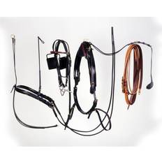 Tough-1 Bridles & Accessories Tough-1 Royal Fine Show Harness Mini Black Mini
