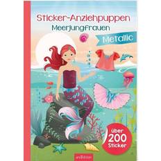 Plastikspielzeug Aufkleber Sticker-Anziehpuppen Metallic Meerjungfrauen
