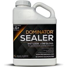 Dominator 1 gal. Clear Acrylic Sealer Wet Look Low Gloss Professional Grade Fast Dry Water Based Decorative Concrete/Paver Sealer, Low Gloss Wet Look