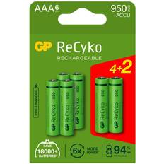 Gp recyko GP Batteries ReCyko AAA 950mAh 6-pack
