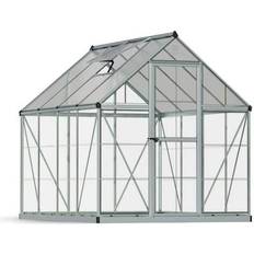 Palram Freestanding Greenhouses Palram Hybrid Greenhouse Kit 6x8ft Aluminum Polycarbonate
