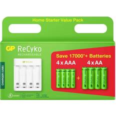 AA (LR06) - Ladere Batterier & Ladere GP Batteries ReCyko E411 + 4xAA 2100mAh + 4xAAA 800mAh 8-pack