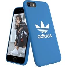 Mobile Phone Accessories adidas Phone Case Compatible with iPhone SE 3 6 6S 7 8, Blue Molded Design, Shockproof, Impact-Resistant, Fully Protective Originals Cell Phone Cover with Snap-On Design