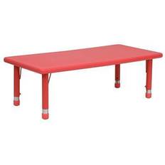 Flash Furniture Bed Accessories Flash Furniture YU-YCX-001-2-RECT-TBL-RED-GG Rectangular Preschool Activity Table