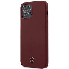 Mobile Phone Accessories Mercedes Phone Case for iPhone 12/12 Pro in Red with Microfiber Interior, Silicone Smooth & Anti-Scratch Protective Case with Easy Snap-on, Shock Absorption & Signature Logo