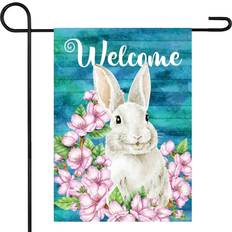 Flags & Accessories Northlight Seasonal Welcome Bunny Floral Spring Garden Flag