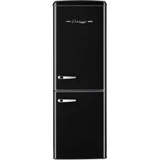 Small refrigerator with freezer Unique Appliances Classic Retro Bottom Black