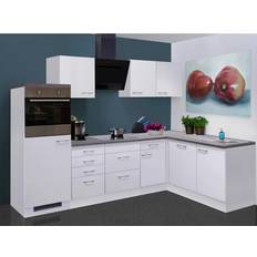 Kücheneinrichtungen Flex-Well Winkelküche/L-Küche Lucca 280 cm Weiß Caledonia
