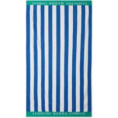 Lexington Striped Cotton Terry Badehåndkle Blå, Hvit (180x100cm)