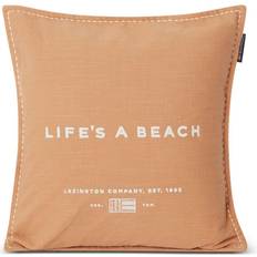 Lexington Life's A Beach Embroidered pillowcase Putetrekk Hvit, Beige (50x50cm)