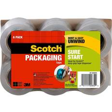 Scotch Shipping, Packing & Mailing Supplies Scotch Sure Start Packaging Tape Clear 1.88x900 6pcs