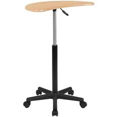 Laptop Stands Flash Furniture White Sit to Stand Mobile Laptop Computer Desk, Brown