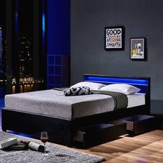 Integrierte Aufbewahrung Betten & Matratzen Home Deluxe LED Nube with Drawers Bettrahmen