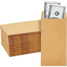 Envelopes & Mailing Supplies Juvale 100 Pack Small Kraft #7 Money Envelopes for Cash, Coins, Banks, Currency, and Budgeting 3.5 x 6.5 In