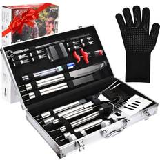 BBQ Tools Commercial Chef BBQ Grill Set with Meat Fork, Meat Thermometer, All Necessary
