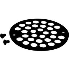 Brass Plumbing 4 in. O.D. Shower Strainer Cover Plastic-Oddities Style in Powdercoated Black