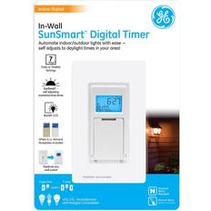 Air Quality Monitors GE 7-Day Programmable Indoor/Outdoor In-Wall Digital Timer, White