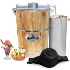 Maxi-Matic Elite Gourmet 6Qt. Old Fashioned Pine Bucket Electric/Manual Ice Cream Maker