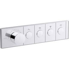 Underfloor Heating Thermostats Anthem Four-outlet thermostatic valve control panel with recessed push-buttons