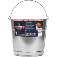 Buckets PRO-SOURCE 12 Qt, 10-3/4" High, Galvanized Steel Single Pail Handle Included, 12-1/4" Top