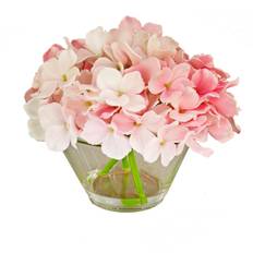 National Tree Company Vases National Tree Company Floral Light Pink Hydrangea Vase