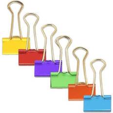 Jam Paper Colorful Binder Clips Small 3/4