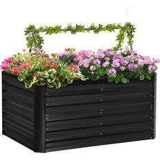 Outdoor Planter Boxes OutSunny Raised Garden Bed with Support Frame Planter