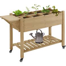 Pots, Plants & Cultivation OutSunny 49"" 34"" Raised Garden Bed w/8 Grow Box Stand