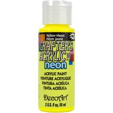 Deco Art Crafter's Acrylic All Purpose Paint 2 Ounces-Yellow Neon