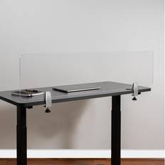Flash Furniture Desk Partition, 12H 47W, Clear Acrylic