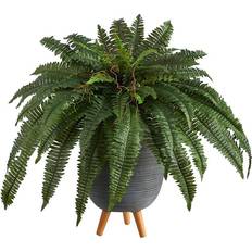 Nearly Natural 2.5Ft Boston Fern Planter with Legs