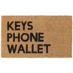 RugSmith Tufted Keys Phone Wallet Doormat Black Raj