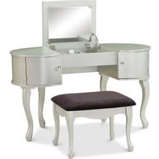 Linon 580425SIL01U Paloma Vanity Dressing Table