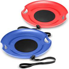 Other Rideables GoSports Heavy-Duty Winter Snow Saucer Red/Blue 2-Pack