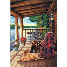 Toys PaintWorks Art Paint Log Cabin Porch Paint by Numbers Set