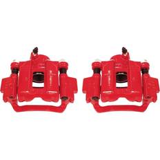 Power Stop Rear Pair Of Red Coated