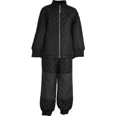 Girls Winter Sets Children's Clothing Mikk-Line Basic Thermo Set - Black (4203-190)